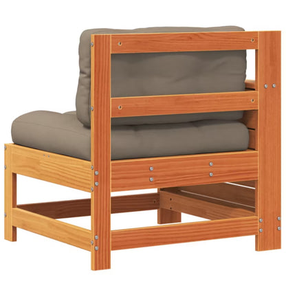 Havesofa 69x62 cm Brun Fyrretræ med Hynder
