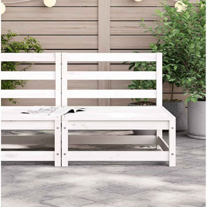 Havesofa 70x70 cm Hvid Træ