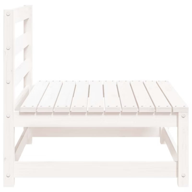 Havesofa 70x70 cm Hvid Træ