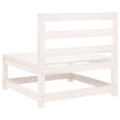 Havesofa 70x70 cm Hvid Træ
