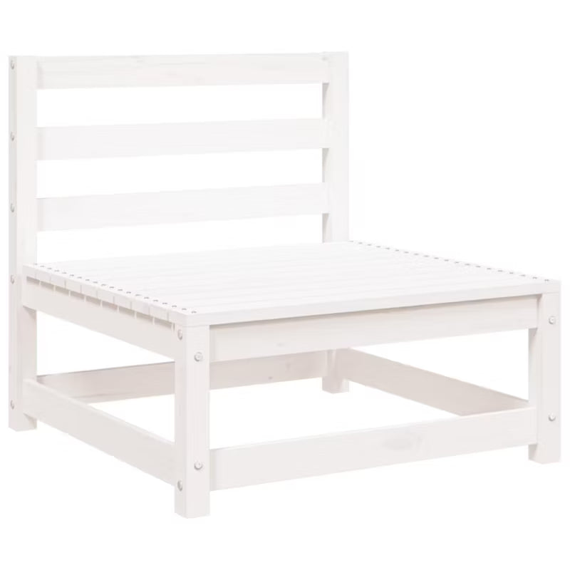 Havesofa 70x70 cm Hvid Træ
