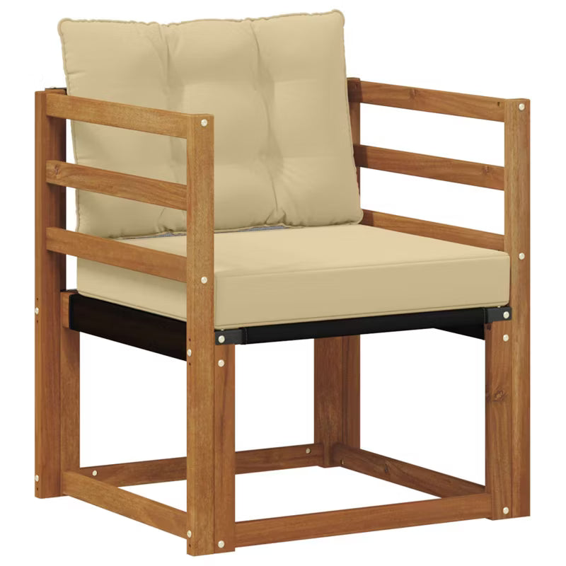 Havesofa Akacie 59x63 cm Brun med Hynder