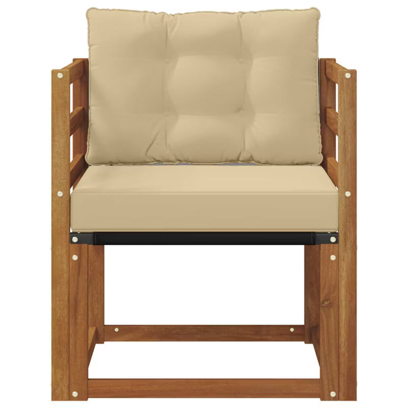 Havesofa Akacie 59x63 cm Brun med Hynder