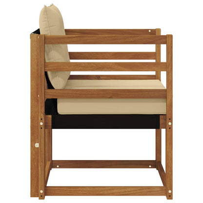 Havesofa Akacie 59x63 cm Brun med Hynder