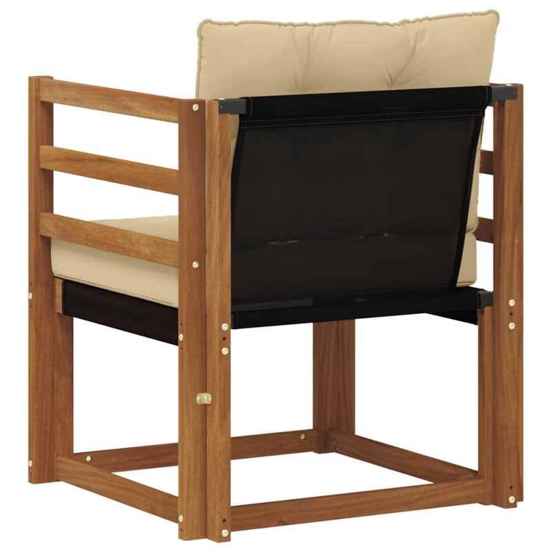 Havesofa Akacie 59x63 cm Brun med Hynder