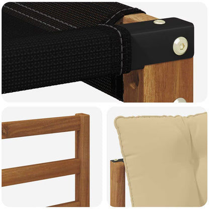 Havesofa Akacie 59x63 cm Brun med Hynder