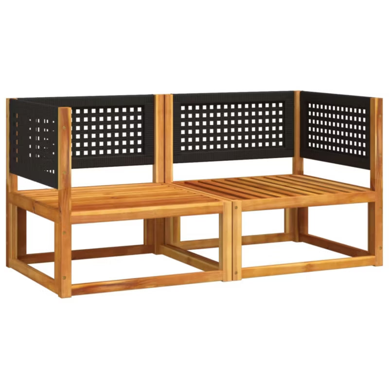 Havesofa Akacie 65x65 cm Brun med Hynder 2 Stk.