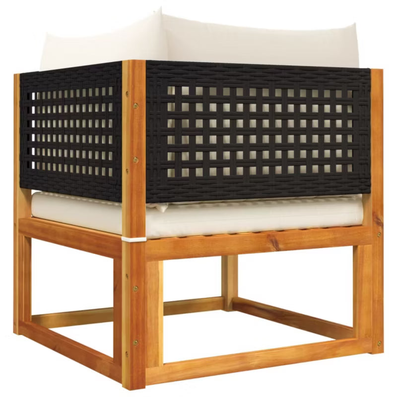 Havesofa Akacie 65x65 cm Brun med Hynder 2 Stk.