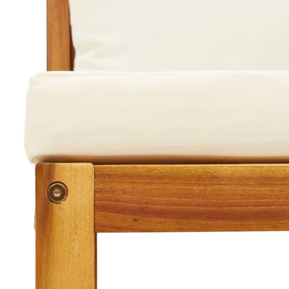 Havesofa Akacie 65x65 cm Brun med Hynder 2 Stk.