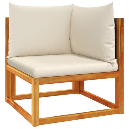 Havesofa Akacie 65x65 cm Brun med Hynder 2 Stk.