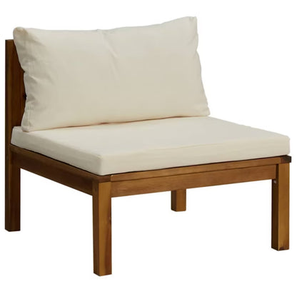 Havesofa Akacie 65x69x62,5 cm Brun med Hynder