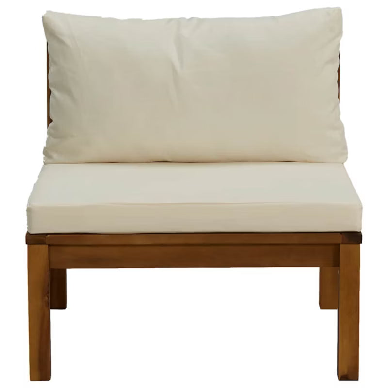 Havesofa Akacie 65x69x62,5 cm Brun med Hynder