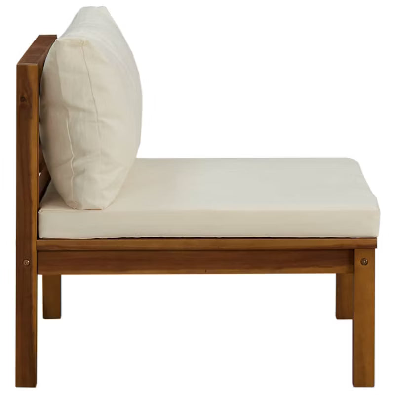 Havesofa Akacie 65x69x62,5 cm Brun med Hynder