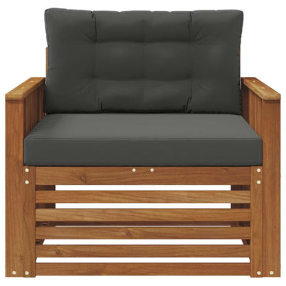 Havesofa Akacie 79x83 cm Grå med Hynder