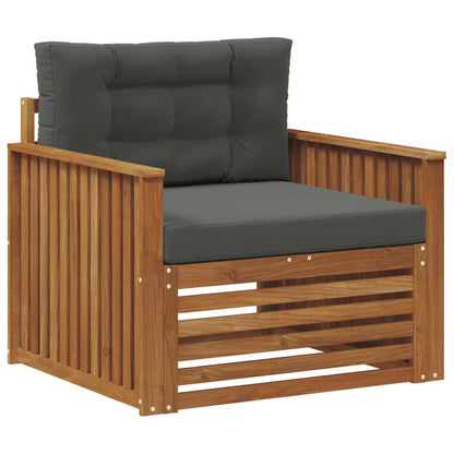 Havesofa Akacie 79x83 cm Grå med Hynder
