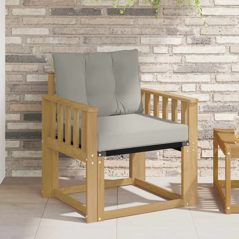 Havesofa Akacie Hvid med Hynder WM-3439037