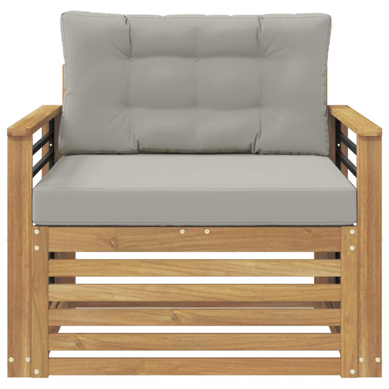 Havesofa Akacie Hvid med Hynder WM-3439148