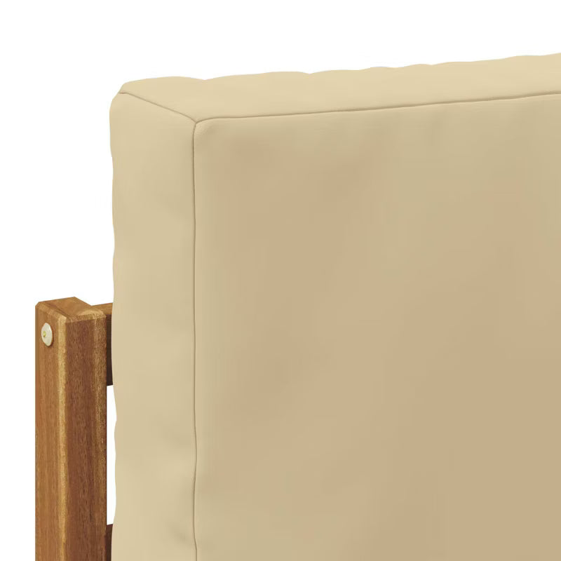 Havesofa Akacietræ 59x63 cm Brun med Hynder
