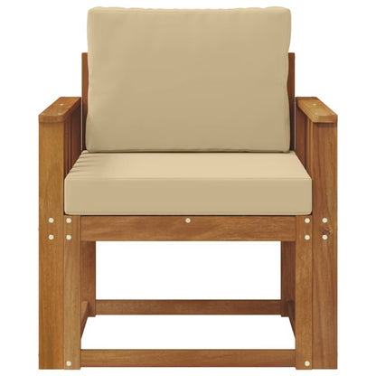Havesofa Akacietræ 59x63 cm Brun med Hynder