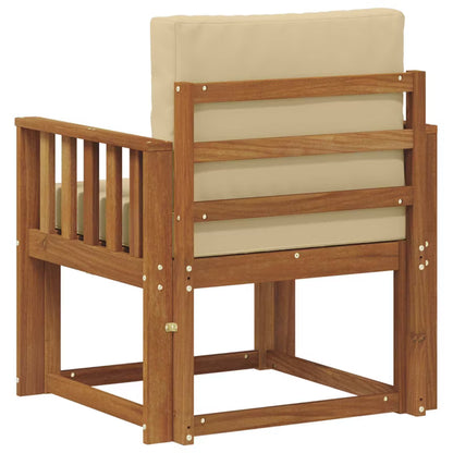 Havesofa Akacietræ 59x63 cm Brun med Hynder
