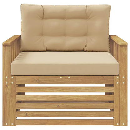 Havesofa Akacietræ 70x65 cm Hvid med Hynder