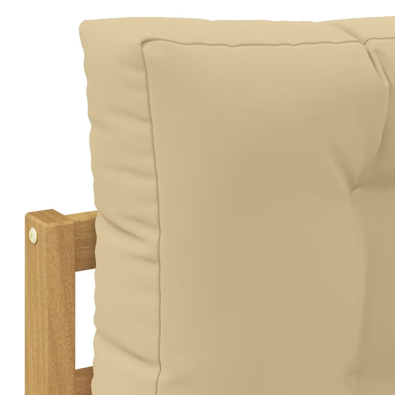 Havesofa Akacietræ 70x65 cm Hvid med Hynder