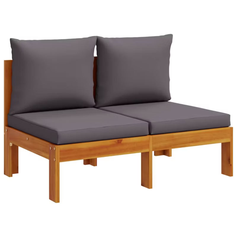 Havesofa Akacietræ 106x68 cm Brun med Hynder