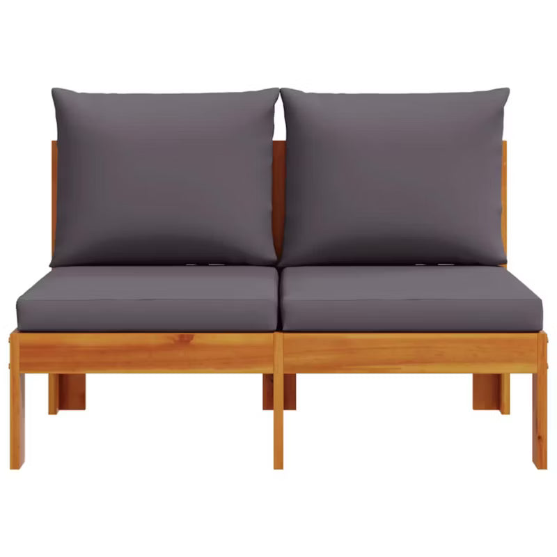 Havesofa Akacietræ 106x68 cm Brun med Hynder