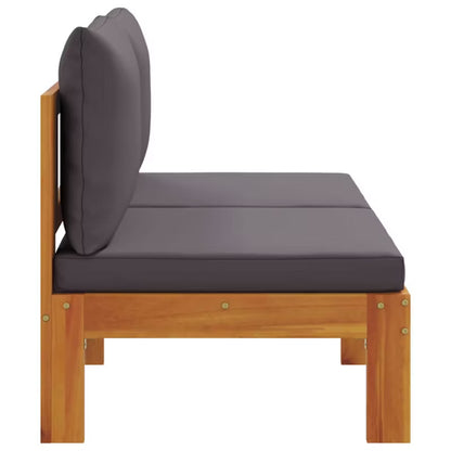 Havesofa Akacietræ 106x68 cm Brun med Hynder