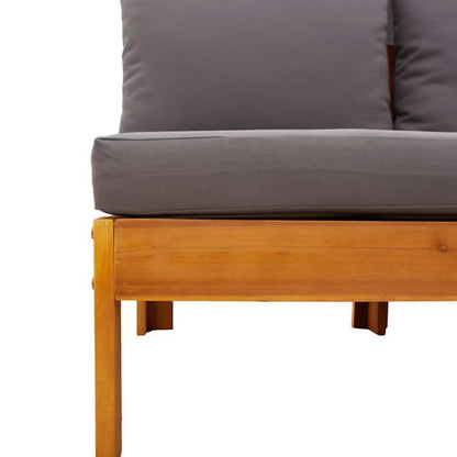 Havesofa Akacietræ 106x68 cm Brun med Hynder