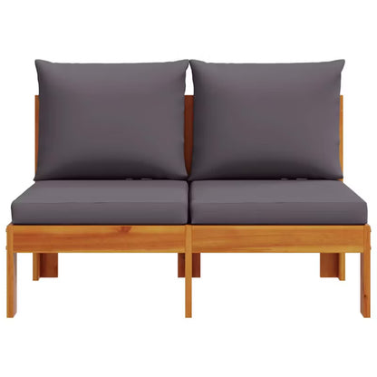 Havesofa Akacietræ 106x68 cm Brun med Hynder