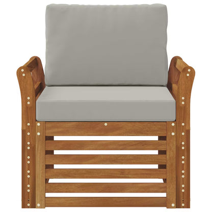 Havesofa Akacietræ 59x59 cm Brun med Hynder