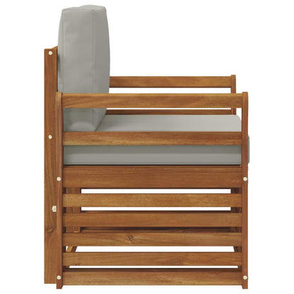 Havesofa Akacietræ 59x59 cm Brun med Hynder