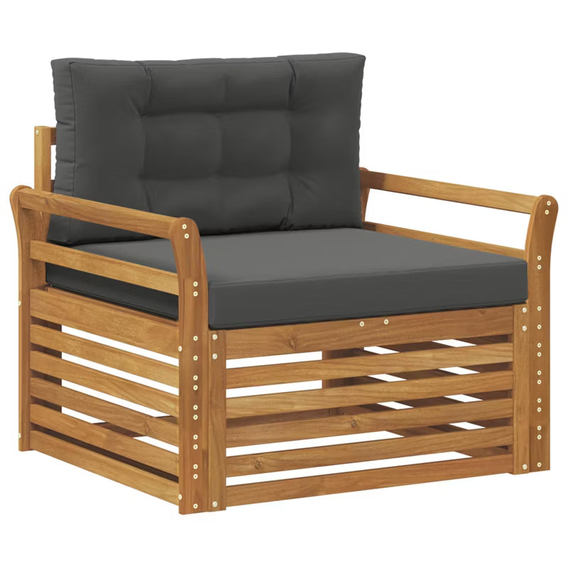 Havesofa Akacietræ 79x79 cm Grå