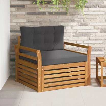 Havesofa Akacietræ 79x79 cm Grå