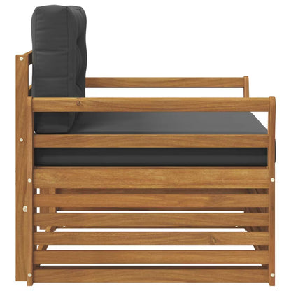Havesofa Akacietræ 79x79 cm Grå