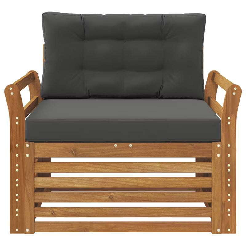 Havesofa Akacietræ 79x79 cm Grå