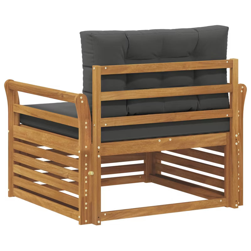 Havesofa Akacietræ 79x79 cm Grå