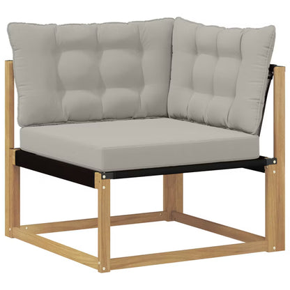 Havesofa Akacietræ 83x83 cm Hvid med Hynder