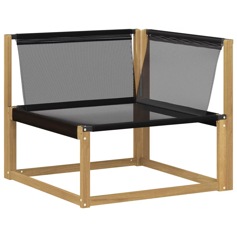 Havesofa Akacietræ 83x83 cm Hvid med Hynder
