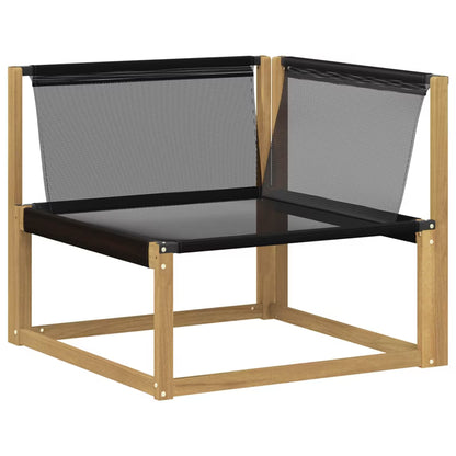 Havesofa Akacietræ 83x83 cm Hvid med Hynder