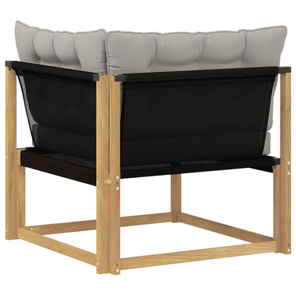 Havesofa Akacietræ 83x83 cm Hvid med Hynder