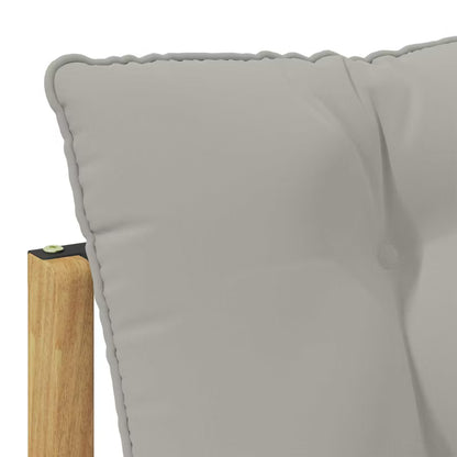 Havesofa Akacietræ 83x83 cm Hvid med Hynder