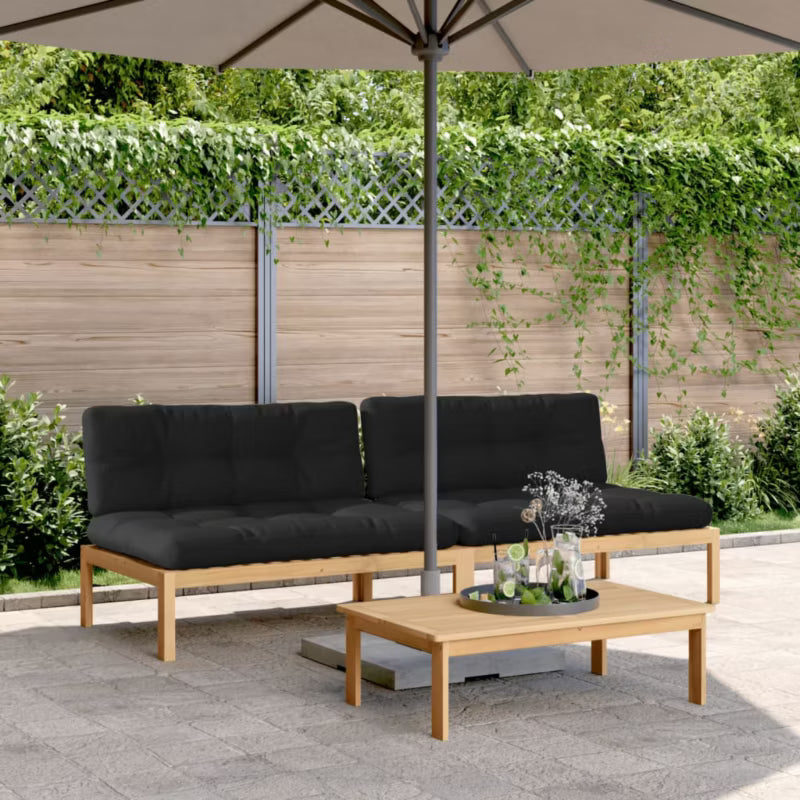 Havemøbelsæt Sofaer 120x92 cm Akacietræ Brun 2 Stk