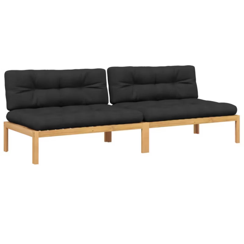 Havemøbelsæt Sofaer 120x92 cm Akacietræ Brun 2 Stk