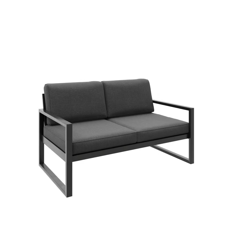 Havesofa Alicante 2-Personer med Sorte Ben