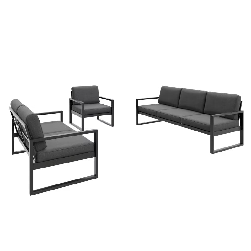 Havesofa Alicante 2-Personer med Sorte Ben