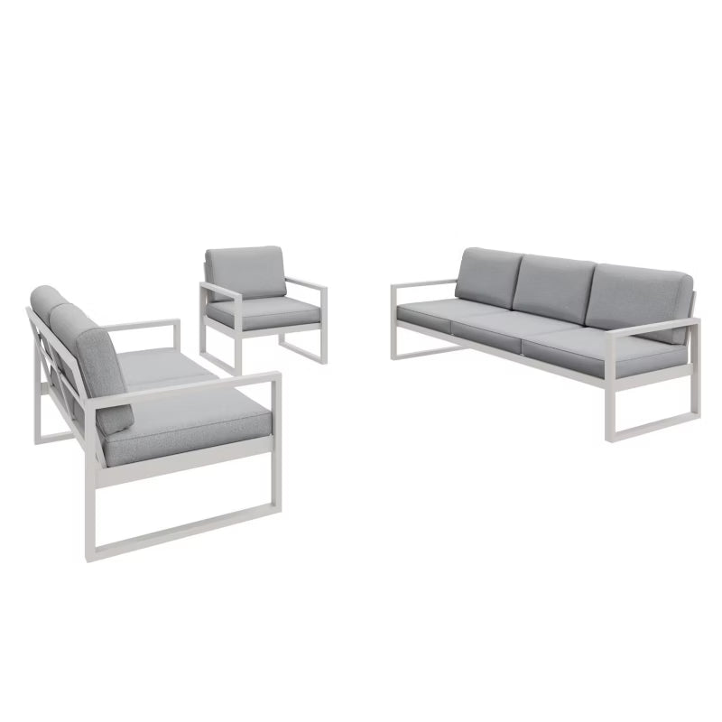Havesofa Alicante 3-Personer 216x80 cm Lysegrå