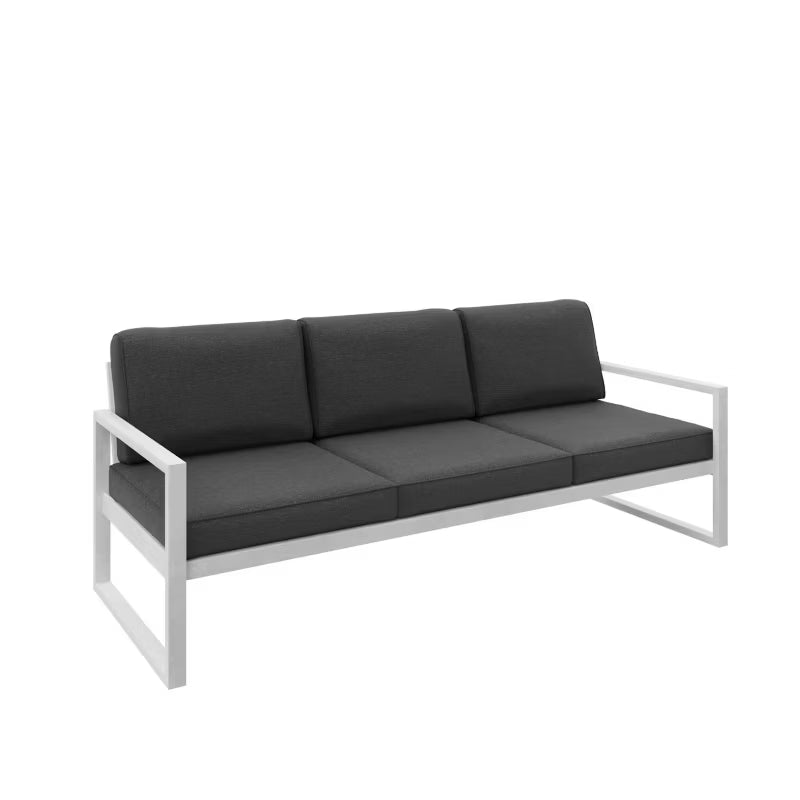 Havesofa Alicante 3-Personers 216 cm Grafit Hvid