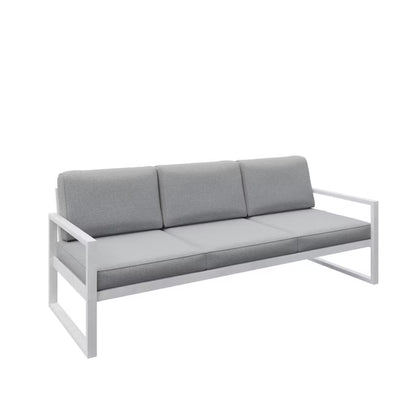 Havesofa Alicante 3-Personers 216 cm Lysegrå Hvid